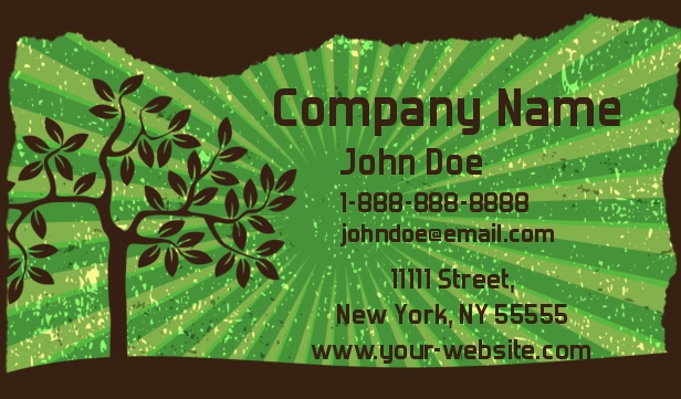 tree service business card template