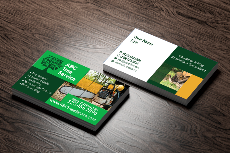 tree service business card template
